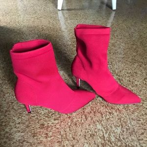 NWT Catherine Malandrino red sock boots